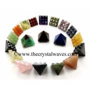 Mix Assorted Gemstones Lemurian Pyramid